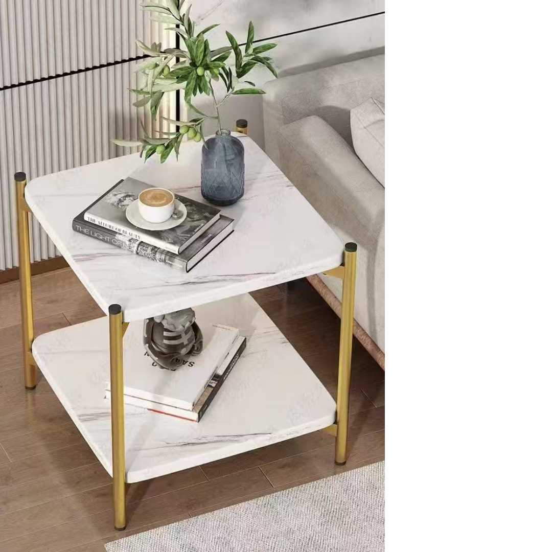 MARBLE GOLD TABLE SERIES - SQUARE 40CM_1