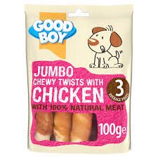 Jumbo Chicken Chewy Twists - 100g_0