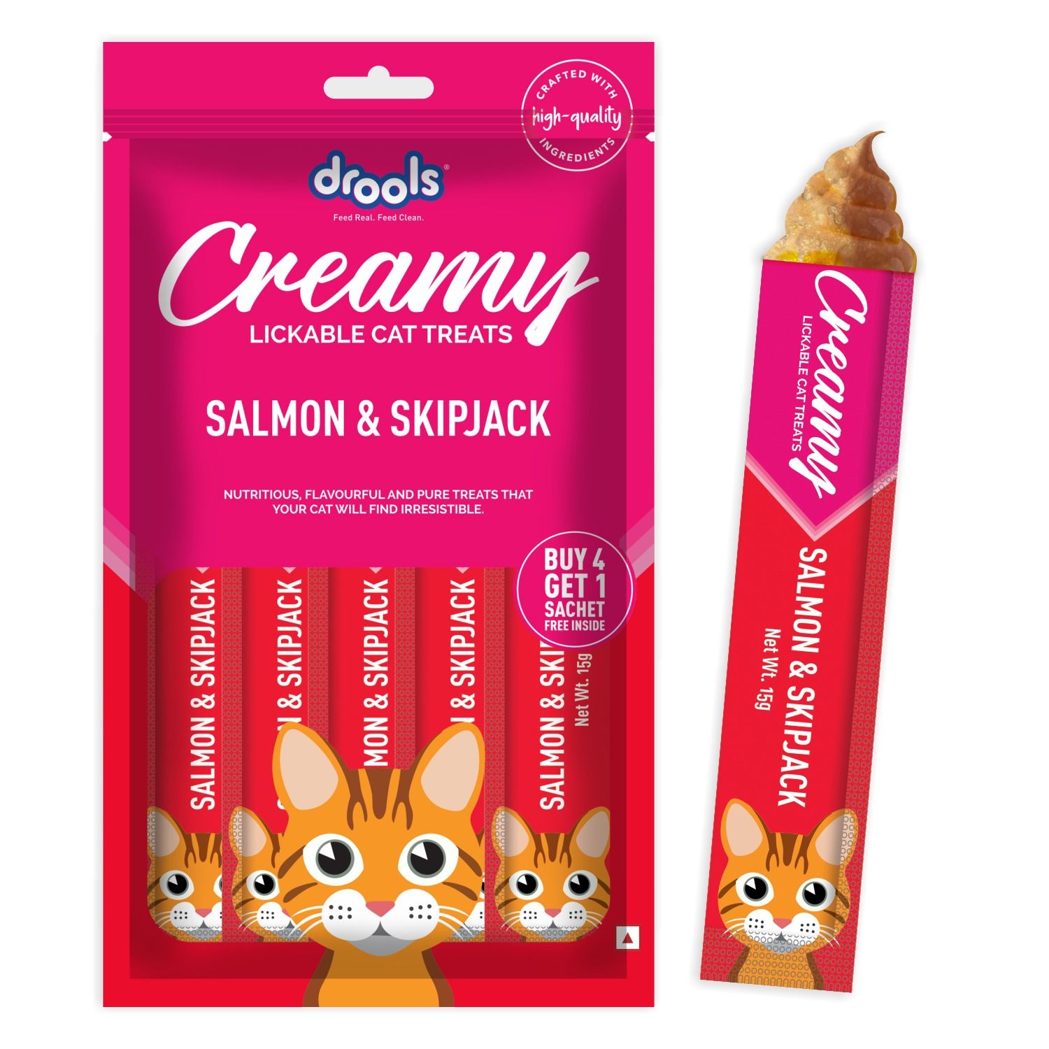 Drools Creamy Salmon&Skipjack 5 Sticks_0