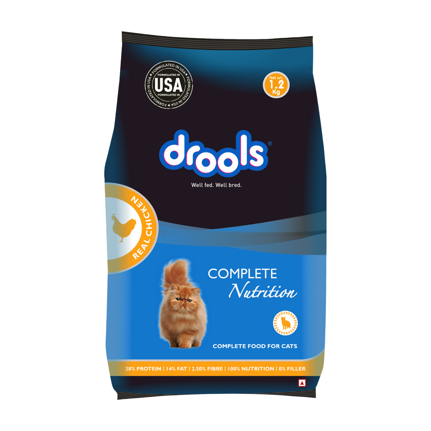 Drools AdultCat Dry Food Real Chicken 1.2kg_0