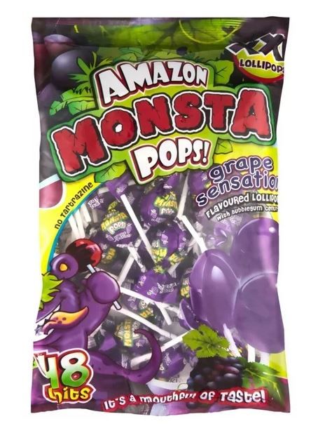 Amazon Monsta Pops Lollipops Grape (48's)_0