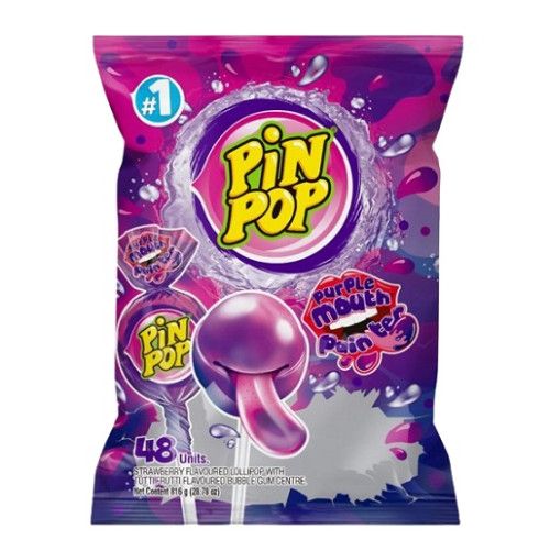 Pin Pop Lollipops Purple Mouth Painter (48's)_0