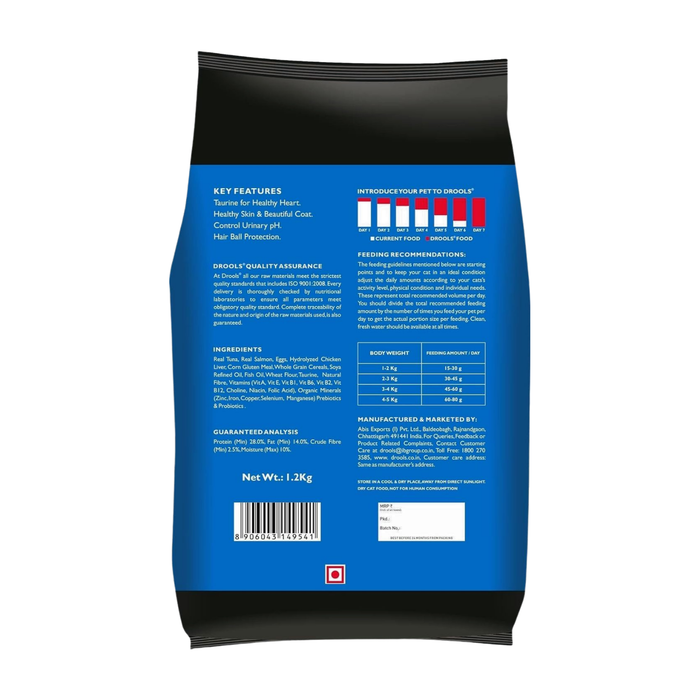Drools AdultCat Dry Food Tuna and Salmon 1.2kg_1