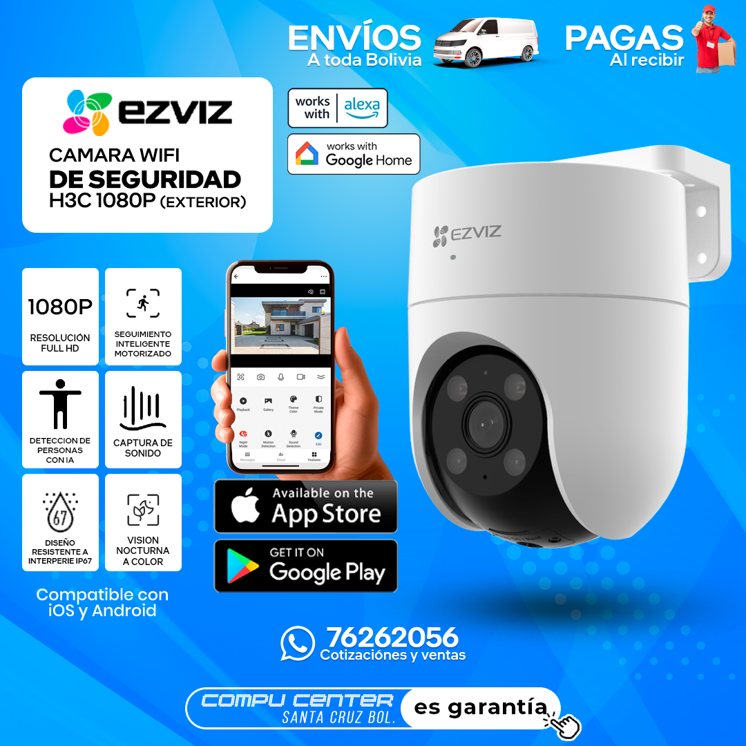 EZVIZ H8C / 1080P FHD RESOLUCION / MOTORIZADA 360 / WIFI / EXTERIOR INTEMPERIE_0