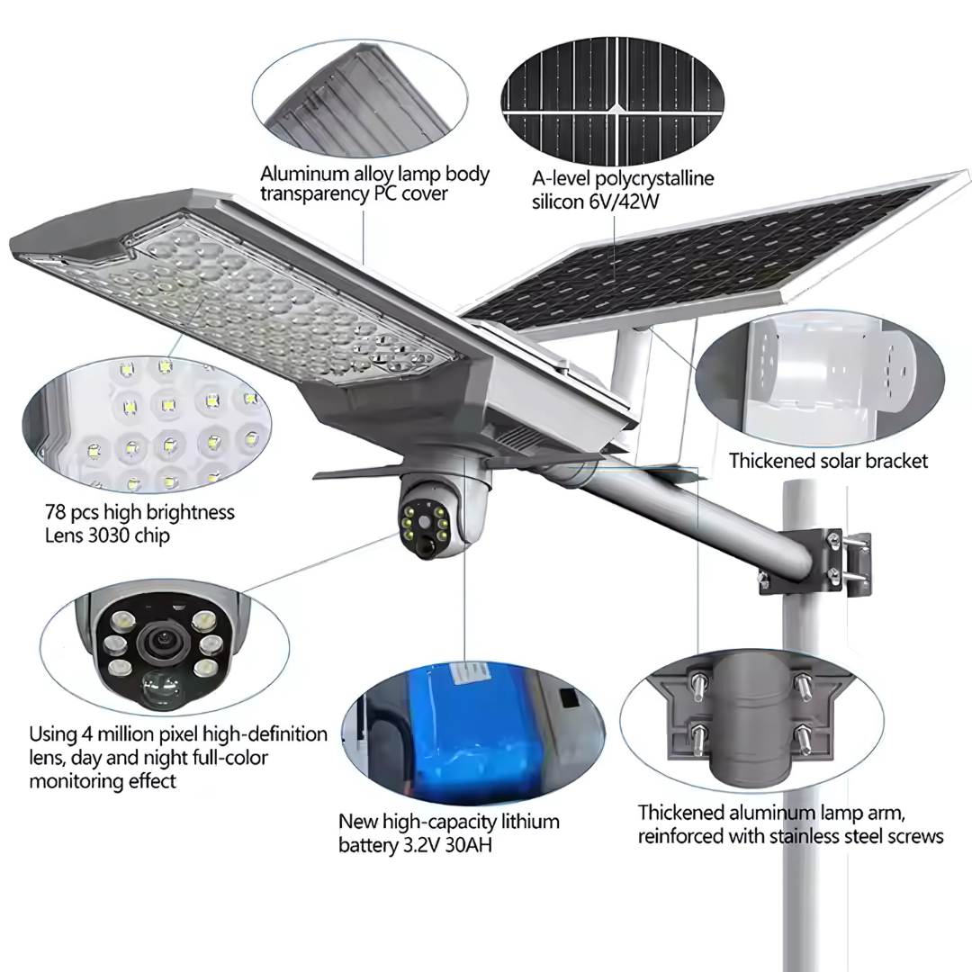 Commercial Solar Street Light with WiFi Camera 600W _2