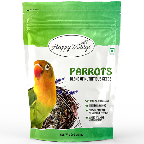 Happy Wings Premium Bird Food for Parrot 900 GR_0