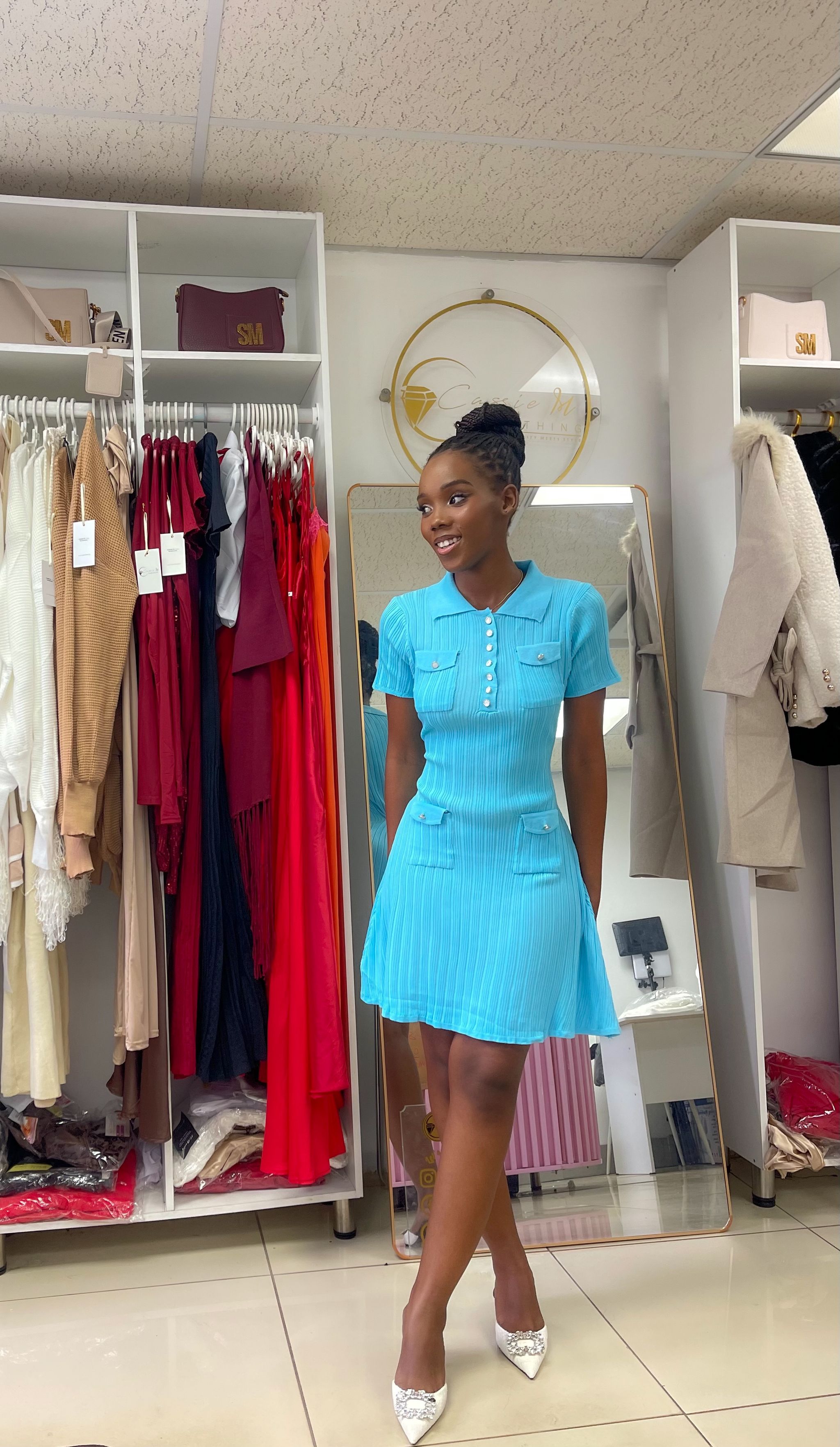 Turquoise chic dress_2