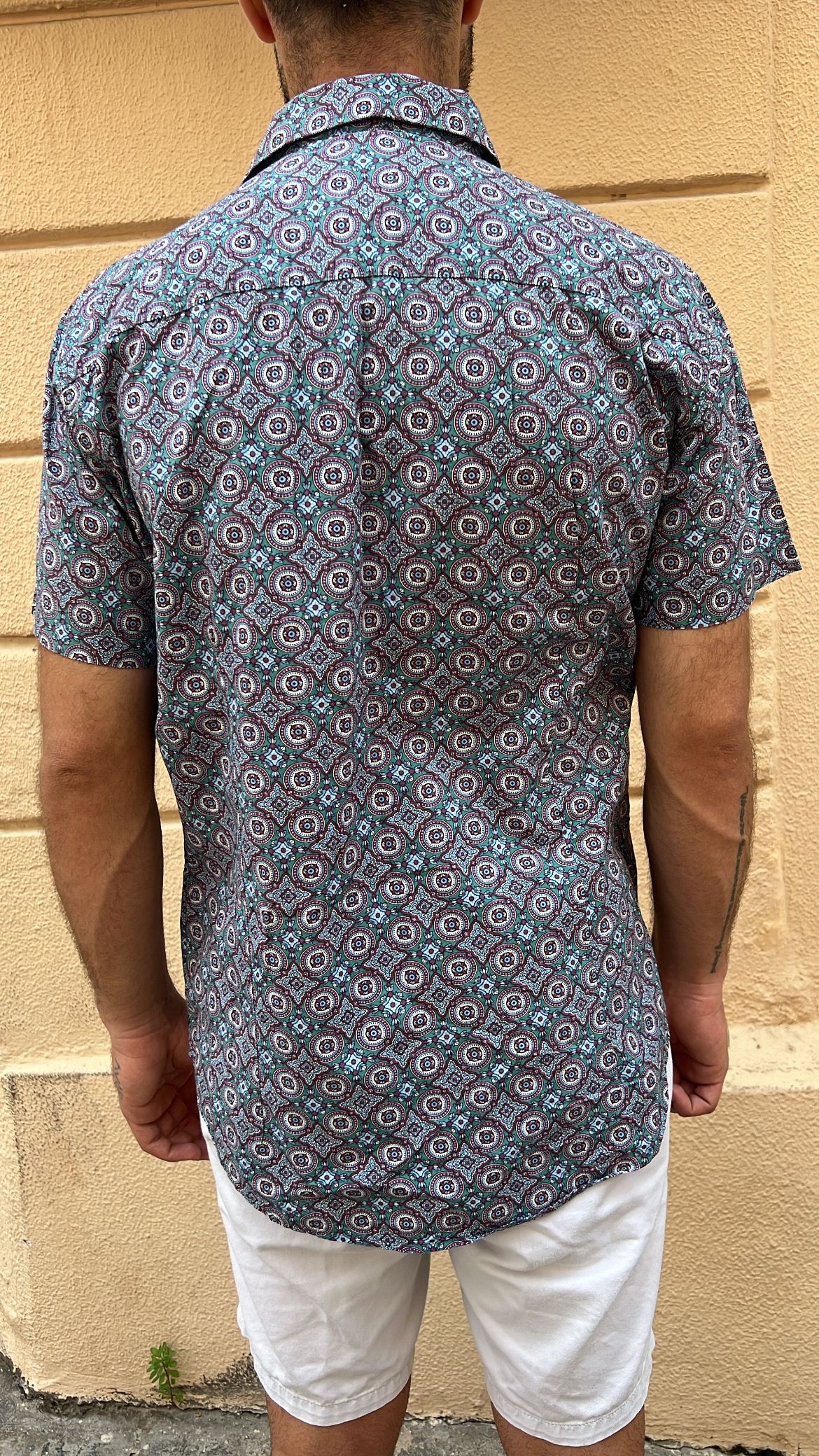 Retro Geometric Print Shirt_2