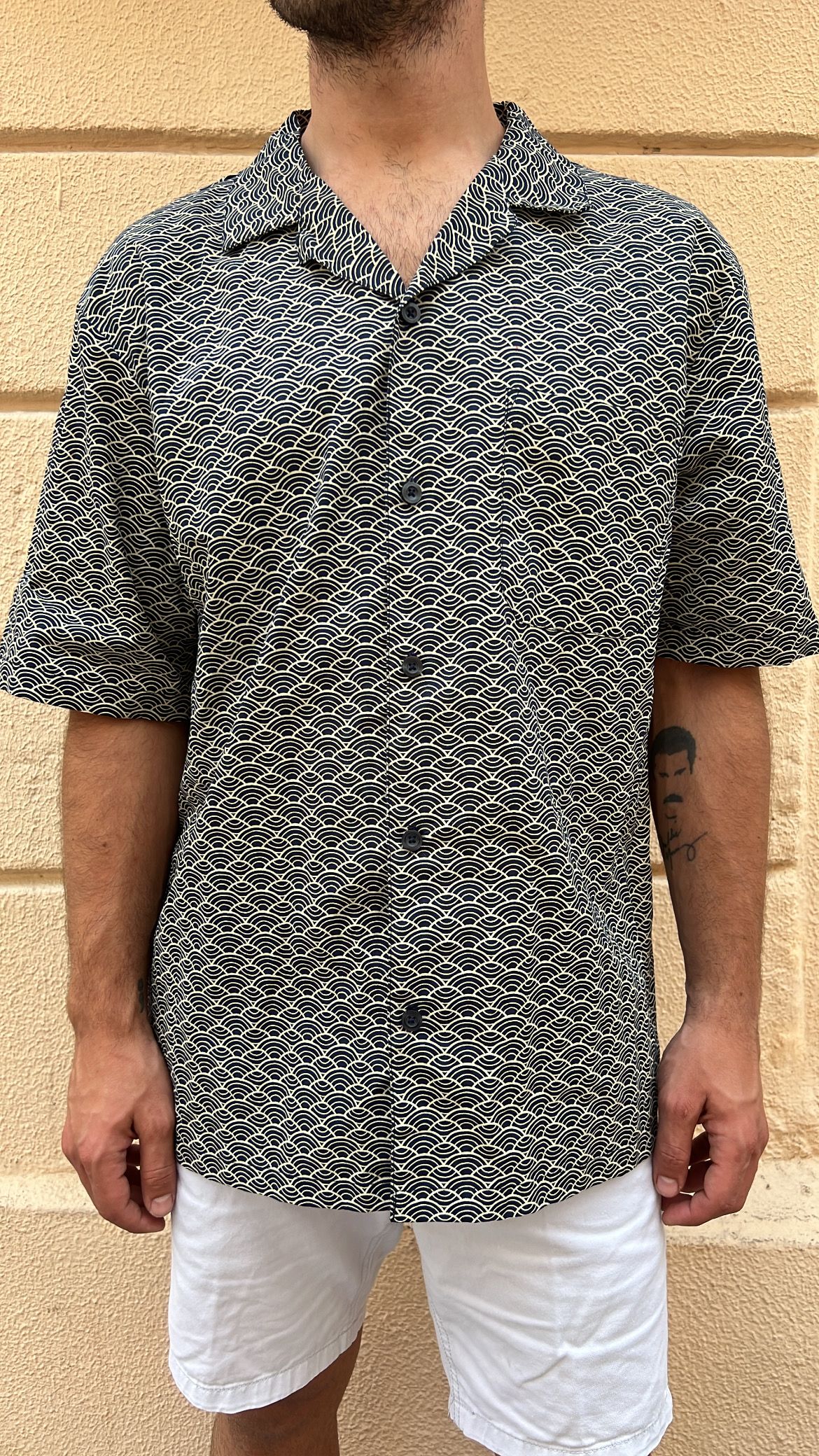 Japanese Wave Print Shirt_1