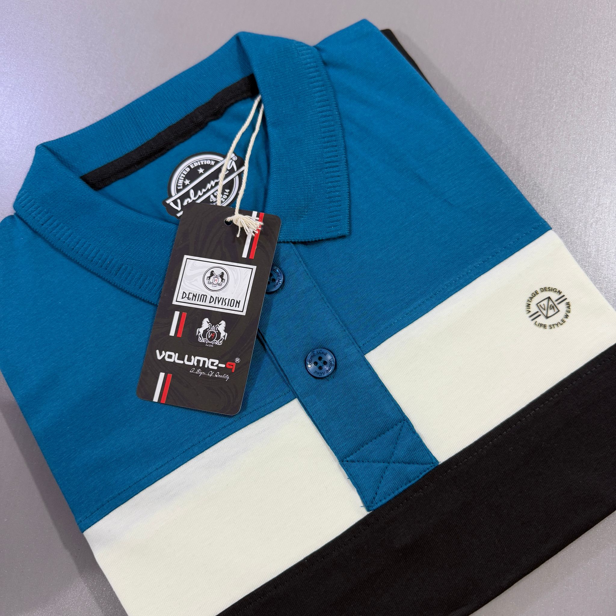 VOLUME-9 STRIPPED POLO- 04_0
