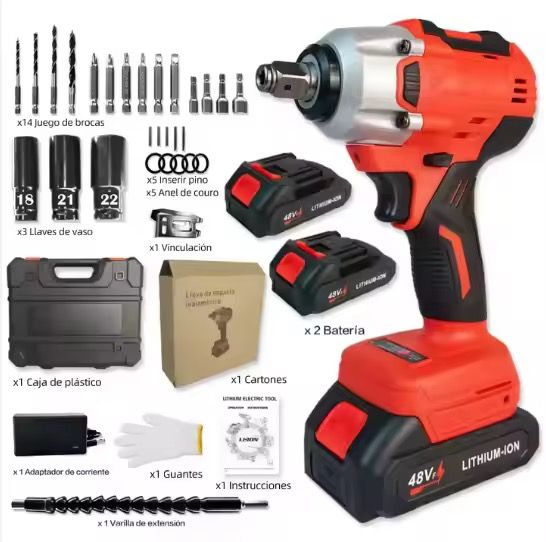 21V Electric Brushless Impact Wrench Cordless 1/2 Drive Multifunctional Wrench Screwdriver Electric Drill Rechargeable_0