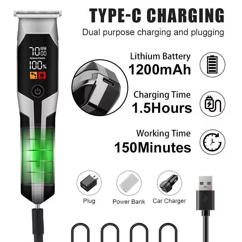 S3 Rechargeable Hair Trimmer For Adults Cross-Border Plastic Handle For Home Use Hair Clippers_3