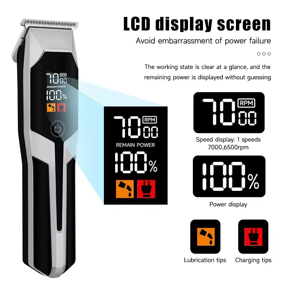 S3 Rechargeable Hair Trimmer For Adults Cross-Border Plastic Handle For Home Use Hair Clippers_4