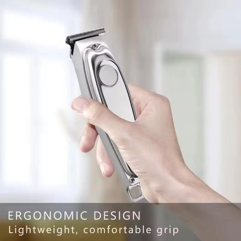 Retro Style USB Metal Electric Clippers For Man Carving Hair Trimmer With Plastic Handle For Salon Use_3