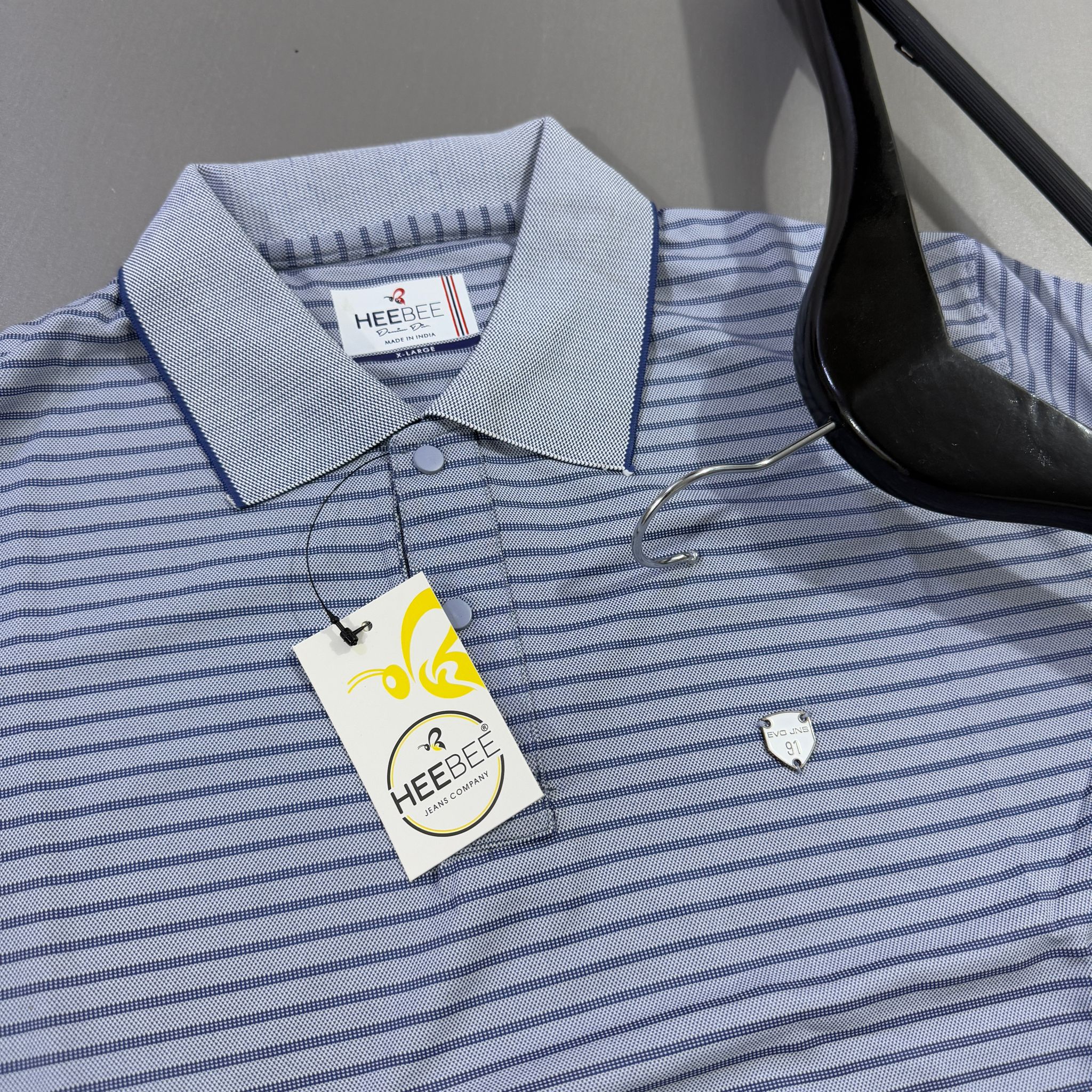 HEEBEE HORIZONTAL STRIPPED POLO SHIRT - BLUE 01_1