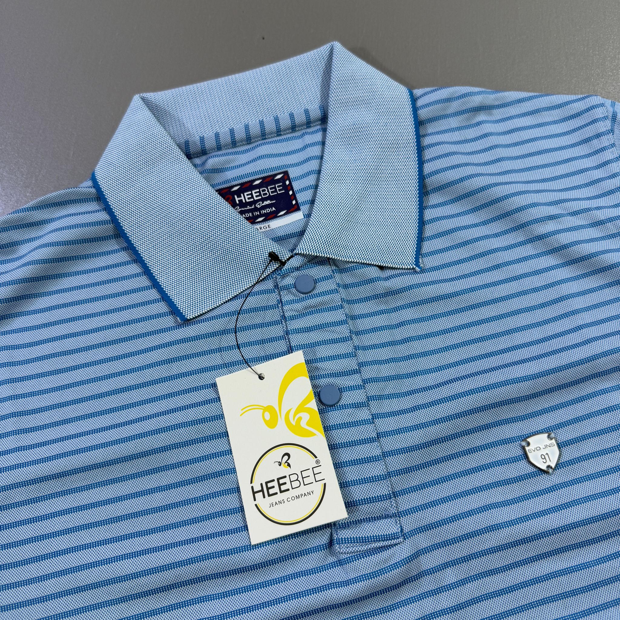 HEEBEE HORIZONTAL STRIPPED POLO SHIRT - BLUE 02_1