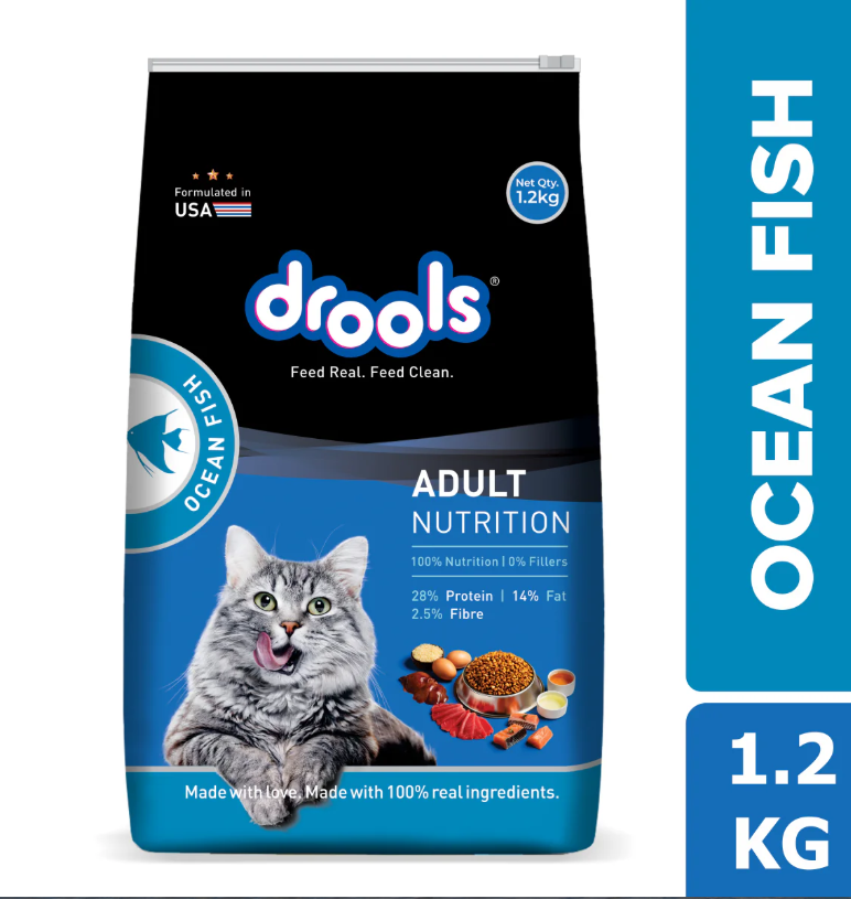 Drools AdultCat Dry Food Ocean Fish 1.2kg_0