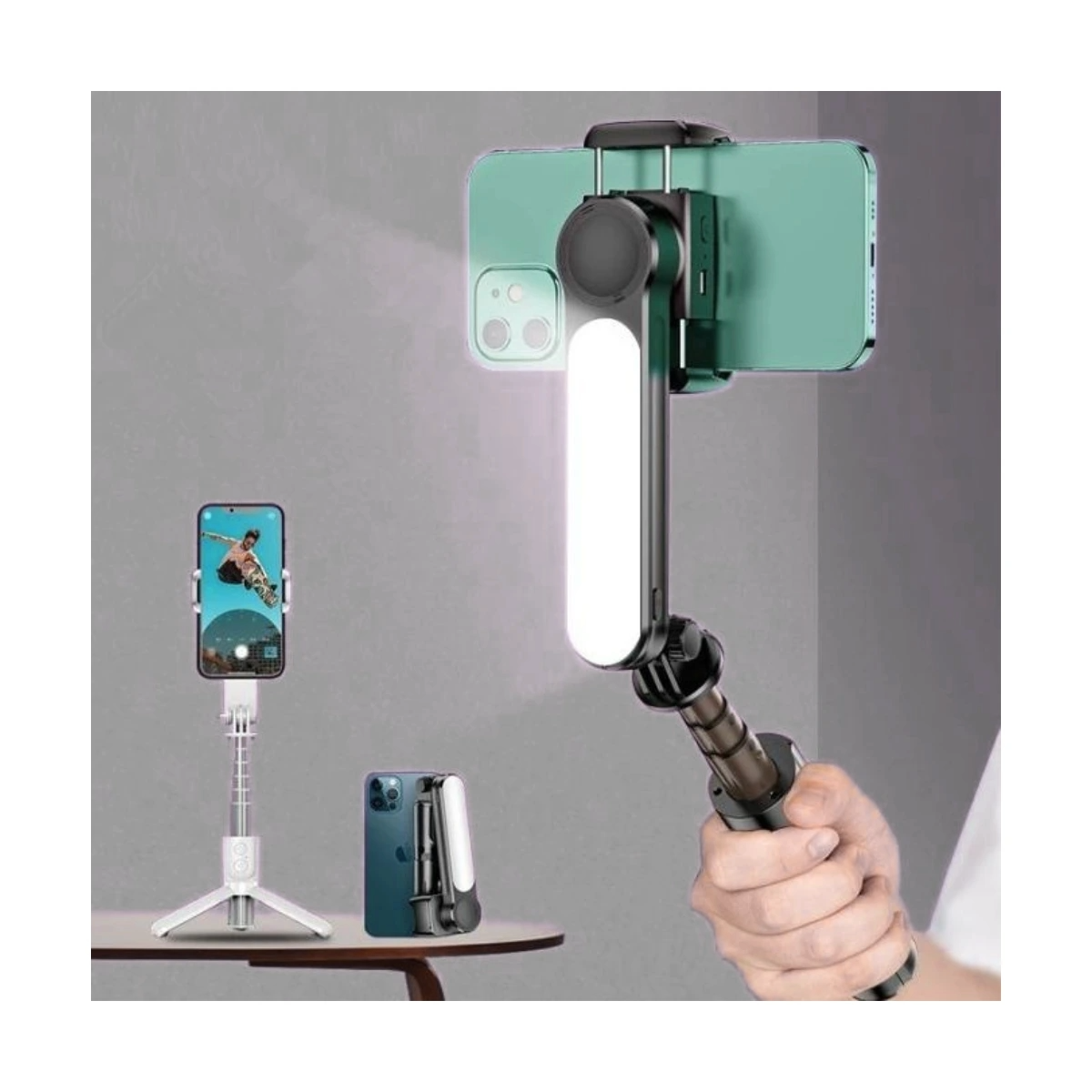 TRIPOD ESTABILIZADOR CON LED GIMBAL L09 MINI_0