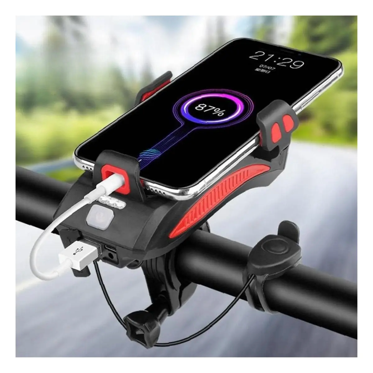 HOLDER CON FOCO Y PITO PARA BICICLETA 319B_0