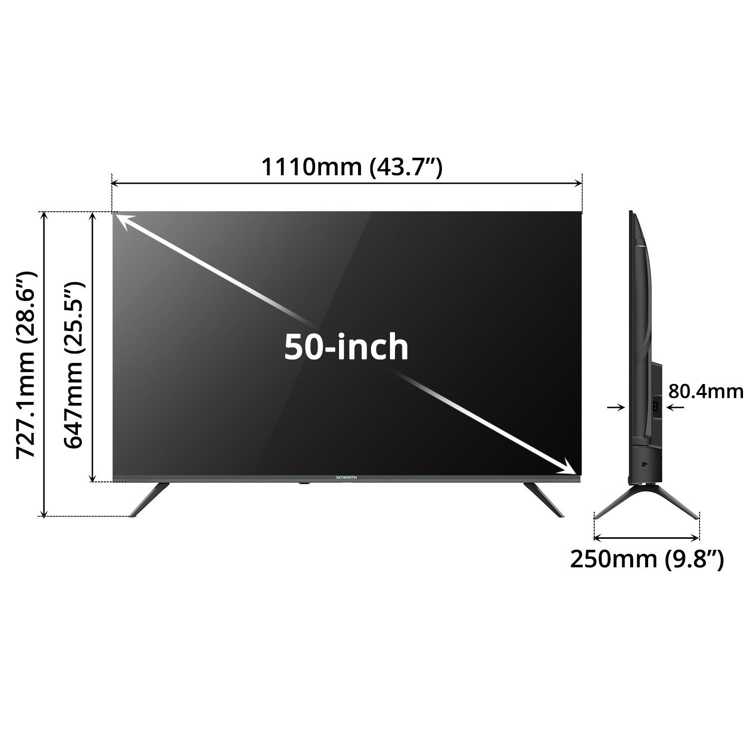 "SKYWORTH UHD 4K smart wifi Google TV 50inch _8