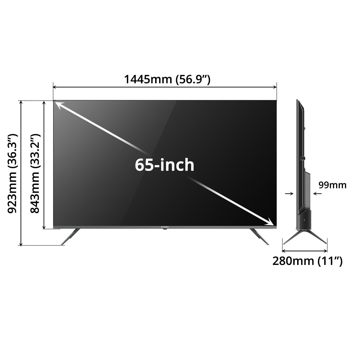 SKYWORTH UHD 4K smart wifi Google TV 65inch_8