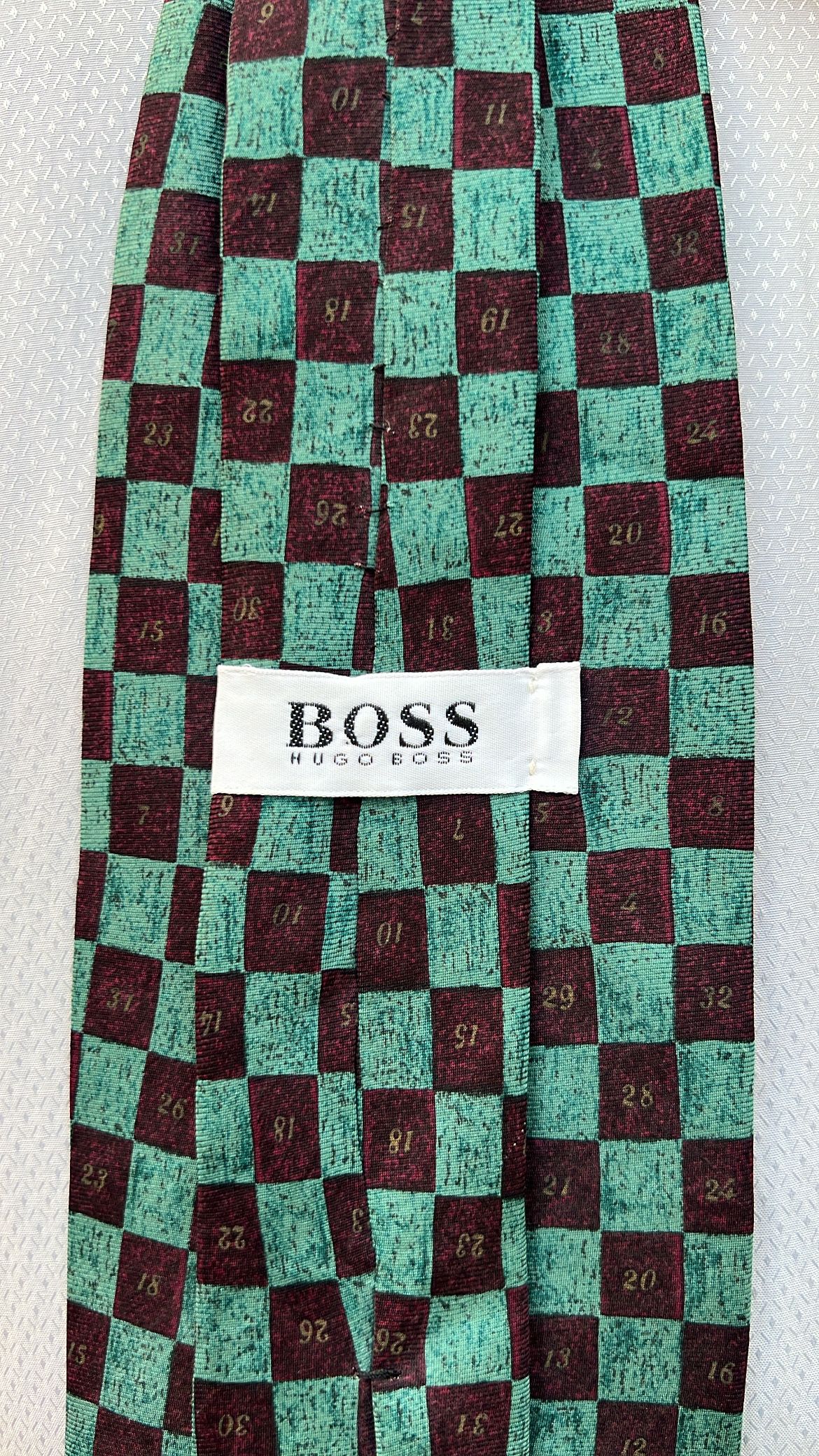 Green & Burgundy Checkered Tie_2