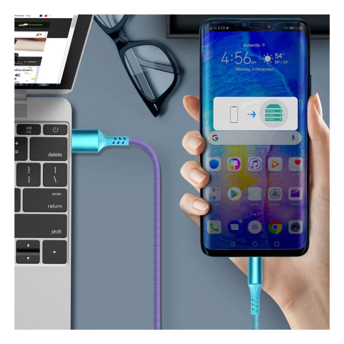 CABLE RAINBOW IOS CARGA RAPIDA Y DATA 1 MTR XF-27_0