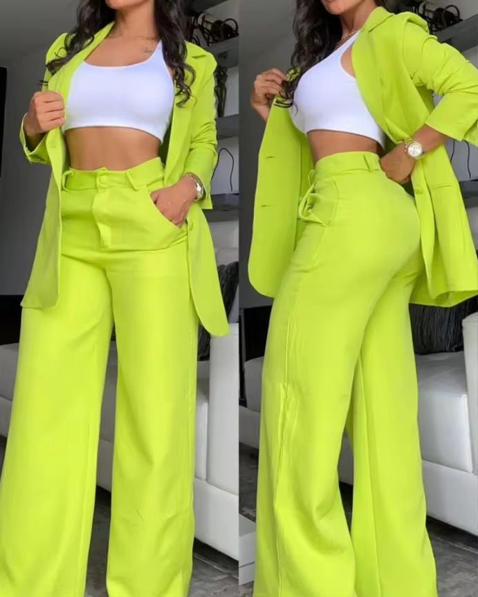 K-1381 Latest Design Business Suits Set for Women Blazer and Pants Set Two Piece Ladies Suits Office Wear Blazer Set for Women_1