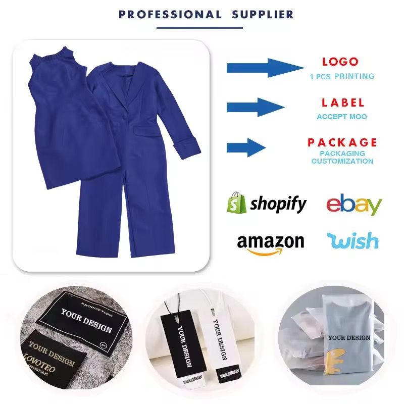 K3370 Ladies Suits Office Wear Two Piece Set Women Clothing Long Blazer + Inner Dress Set Two Piece Blazer Set Outfits for Women_2