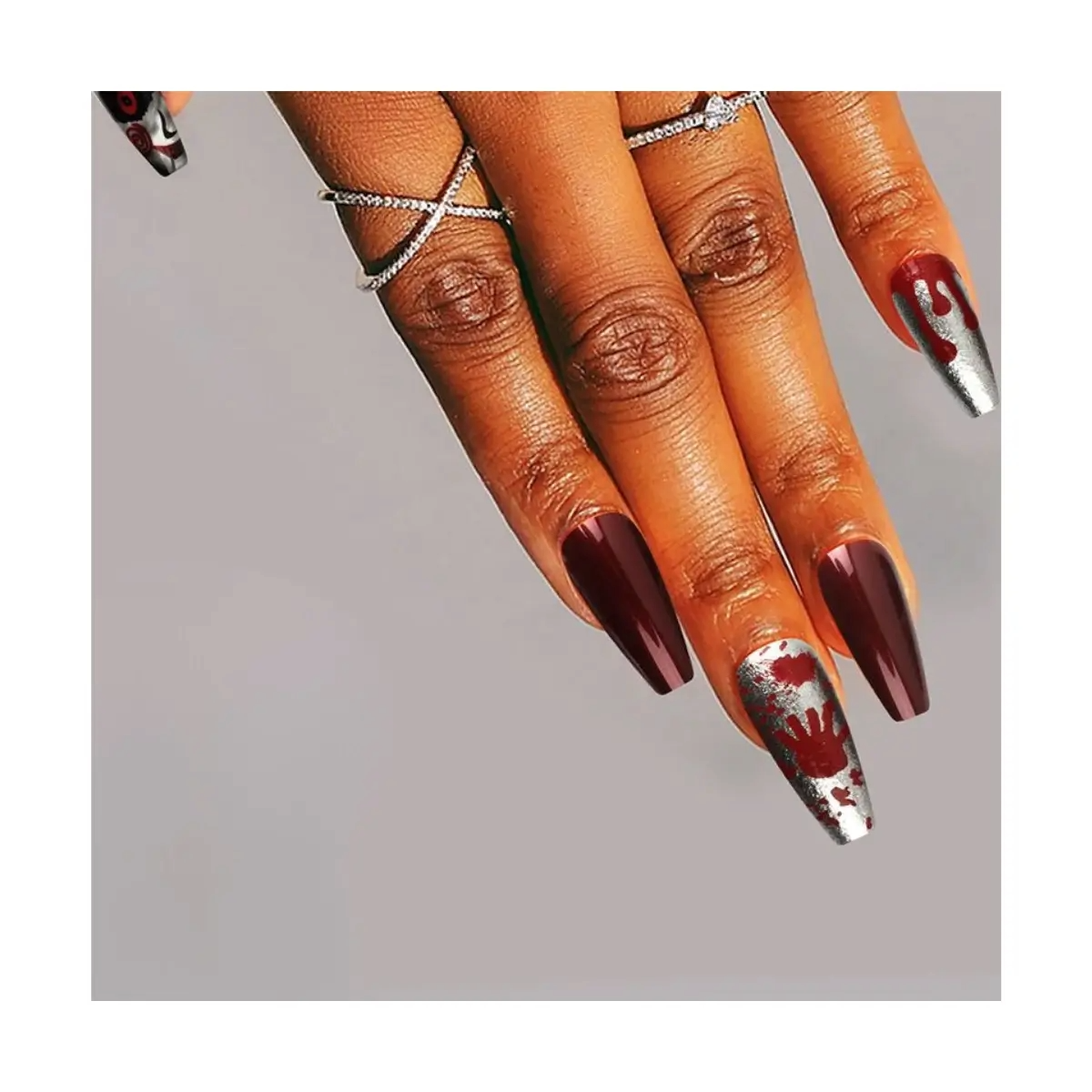 SET DE UÑAS 30 U GOMA Y STICK SANGRE HALLOWEEN (6936505105398)_1