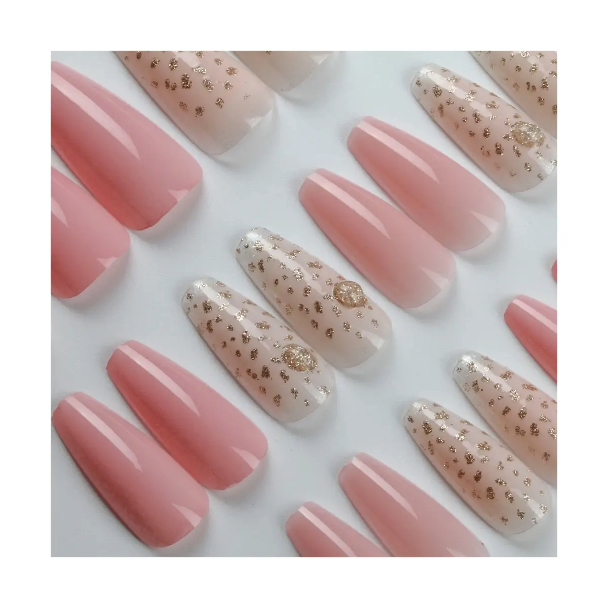 SET DE UÑAS 30 U GOMA Y STICK ROSADA/GOTA (6936505146780)_0