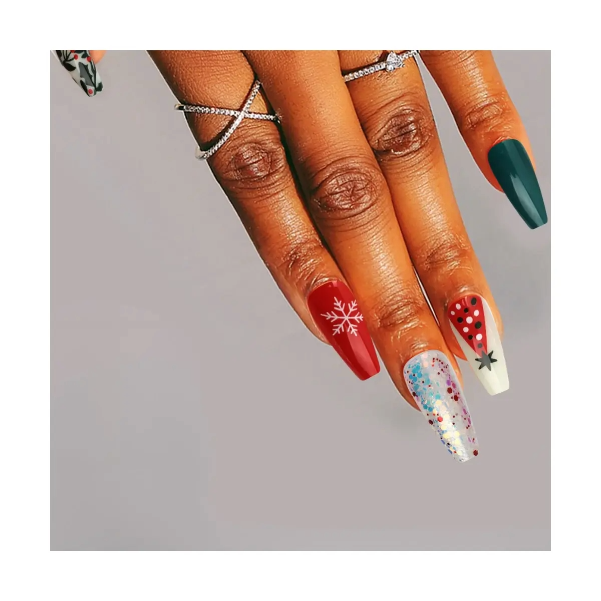 SET DE UÑAS 30 U GOMA Y STICK NAV ROJO/VERD (6936505105282)_1