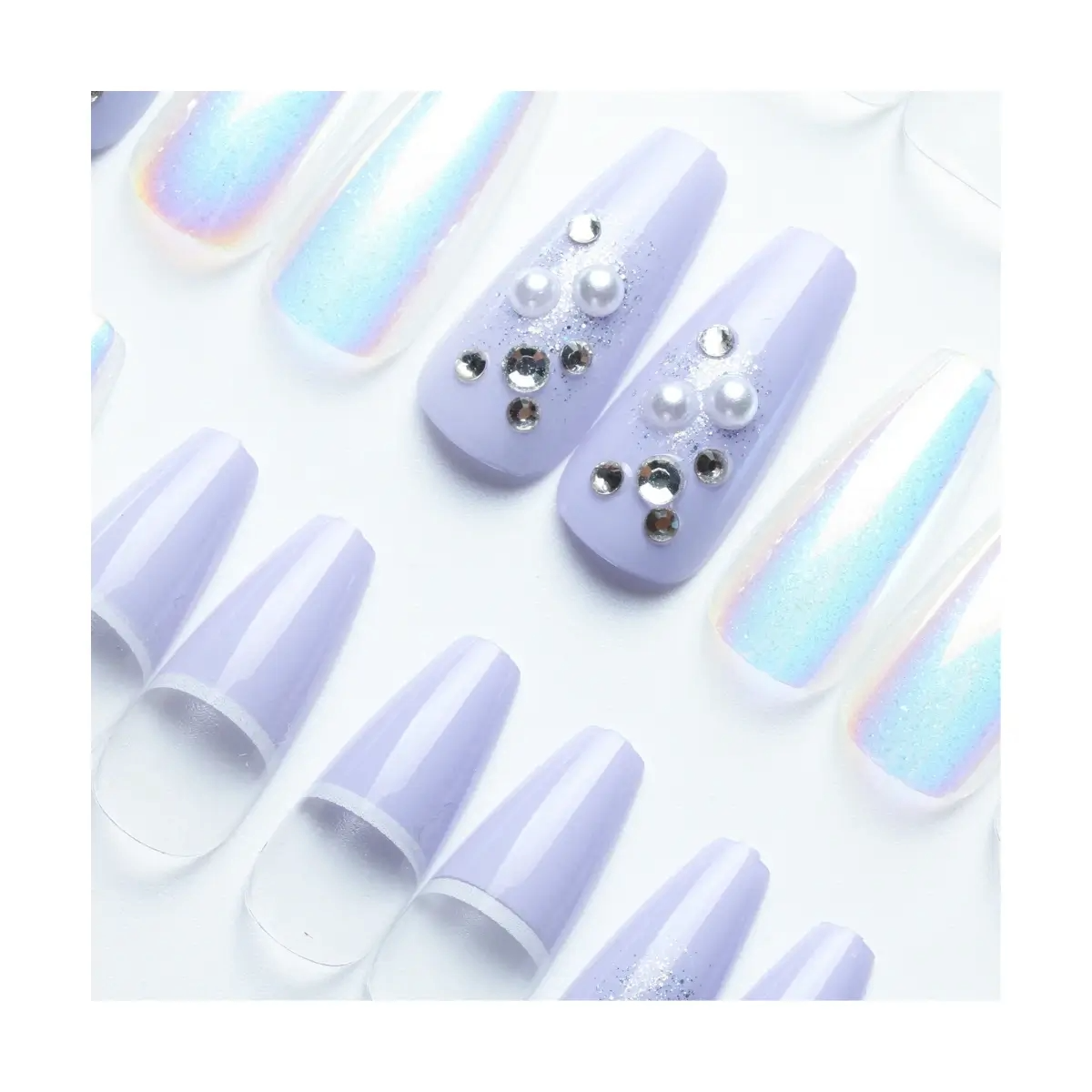 SET DE UÑAS 30 U GOMA Y STICK LILA/NACAR (6936505127826)_0