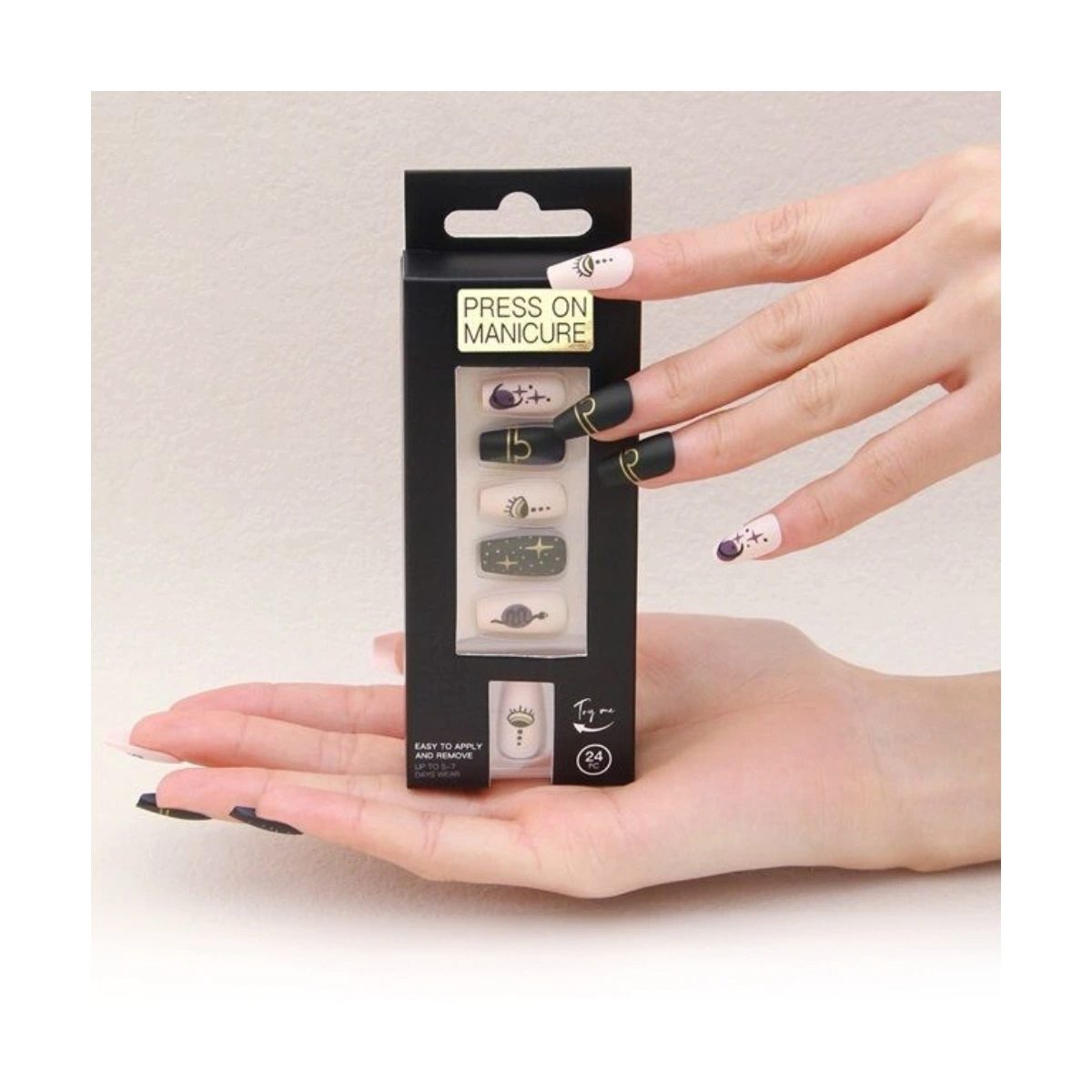 SET DE UÑAS 24 U GOMA Y STICK NEGRO EGIPTO (6936505108245)_1