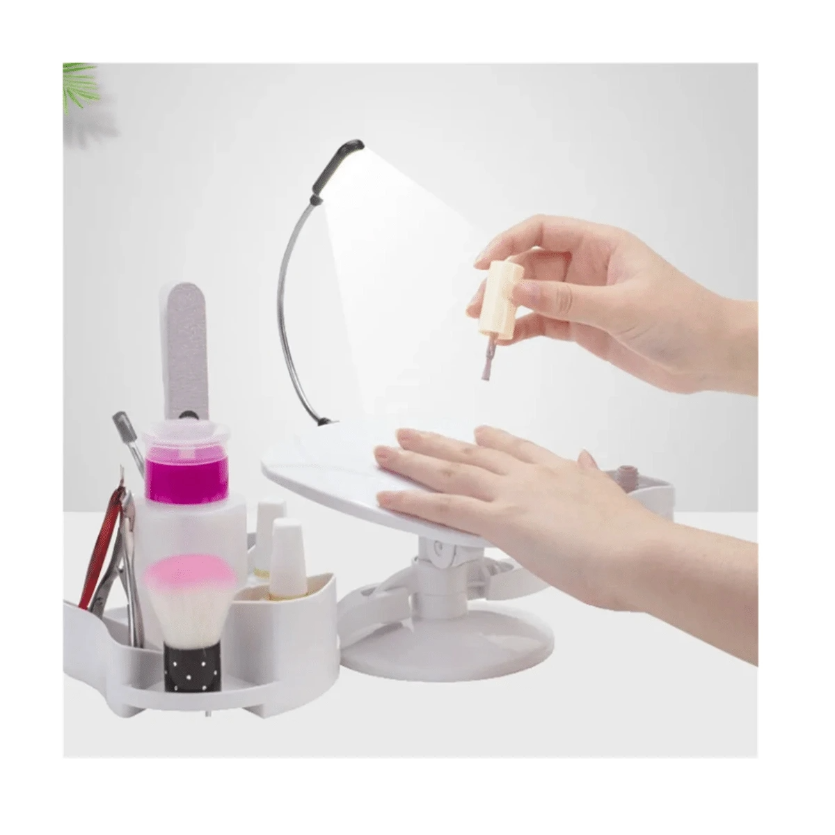 MESA DE TRABAJO PARA MANICURA UÑAS CON LAMPARA_0