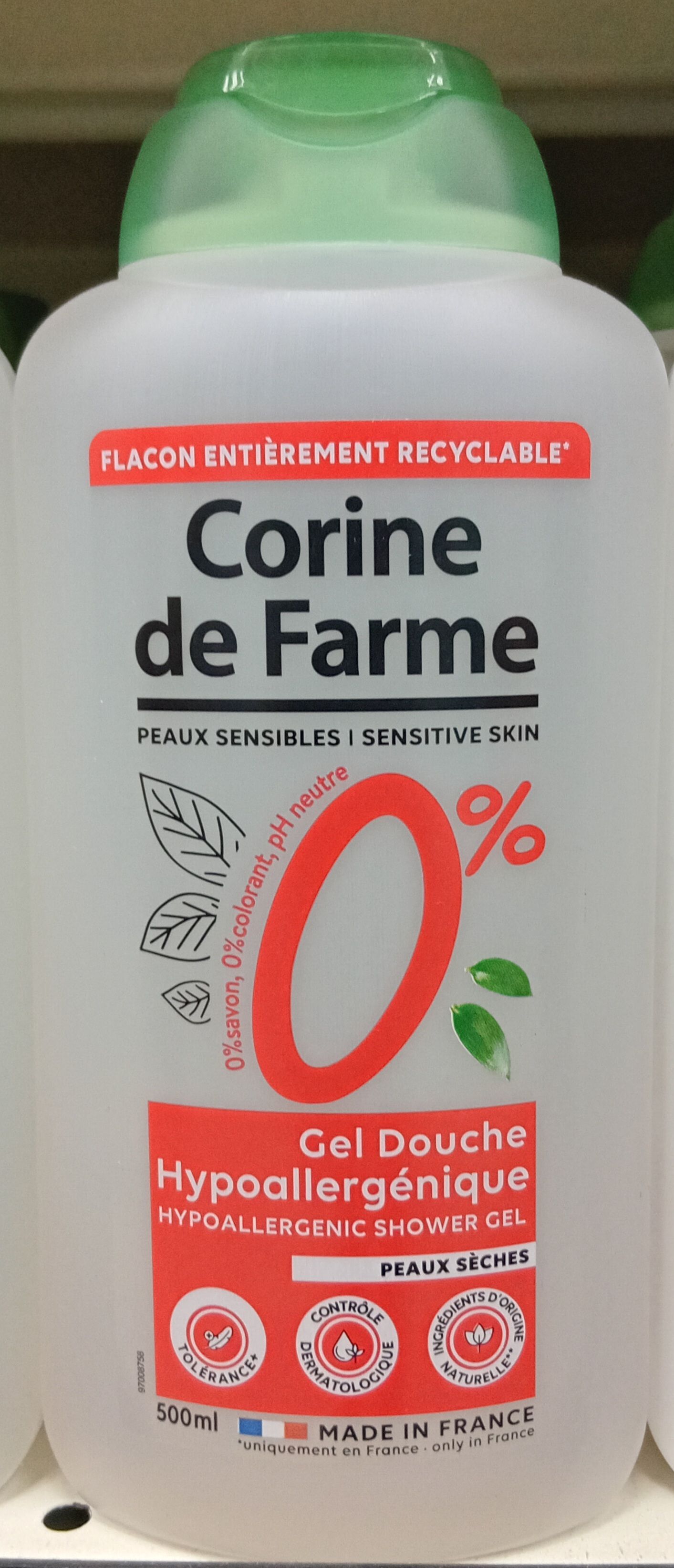 Corine De Farme Douche Gel Hypoal. 0% 500ml_0