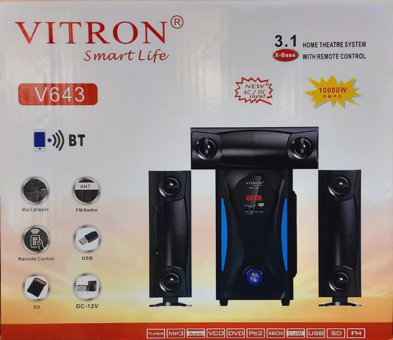 VITRON V643 HOME THEATRE SYSTEM WITH REMOTE CONTROL_0