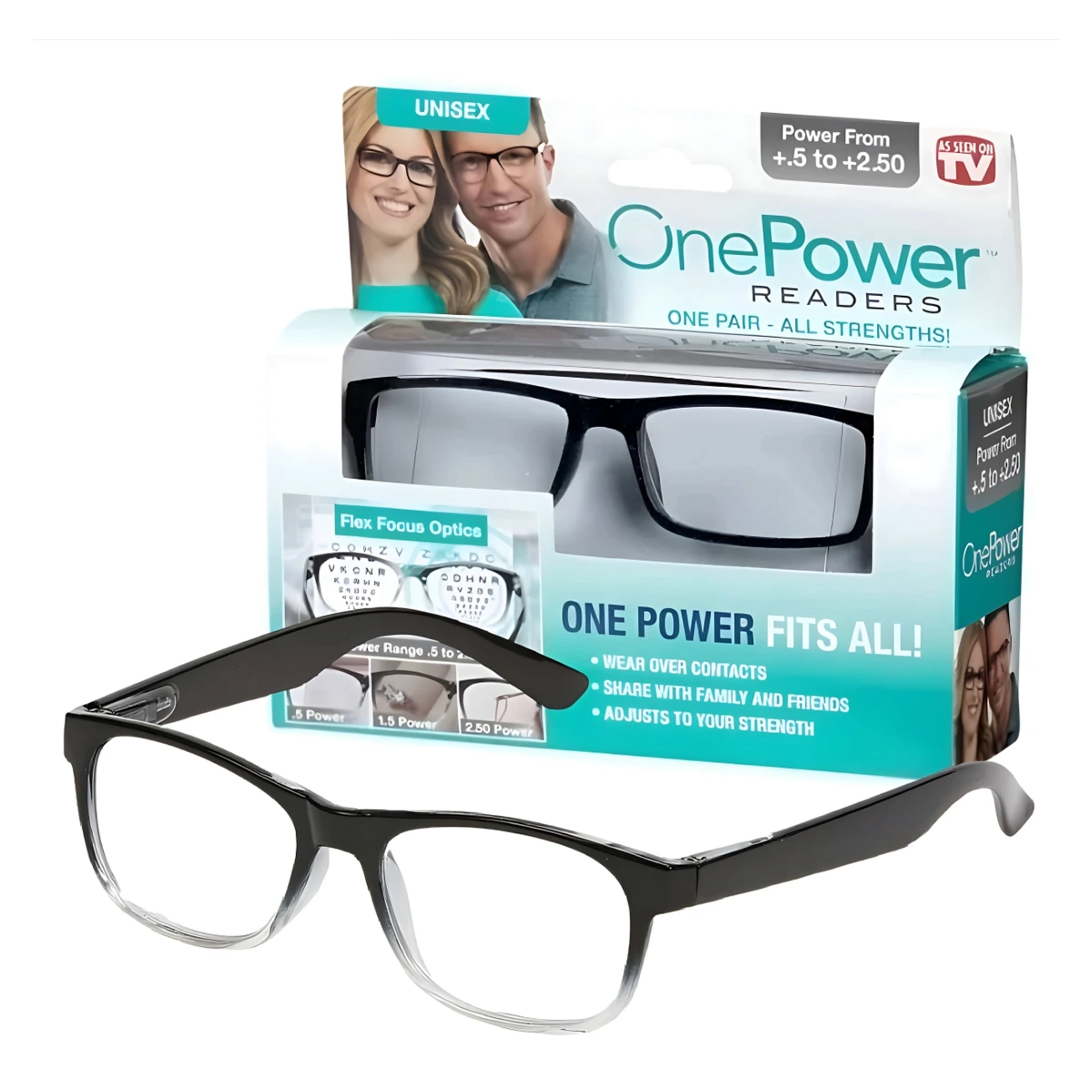 LENTES ANTEOJOS PROGRESIVOS +.5 - +2.5 ONE POWER_1