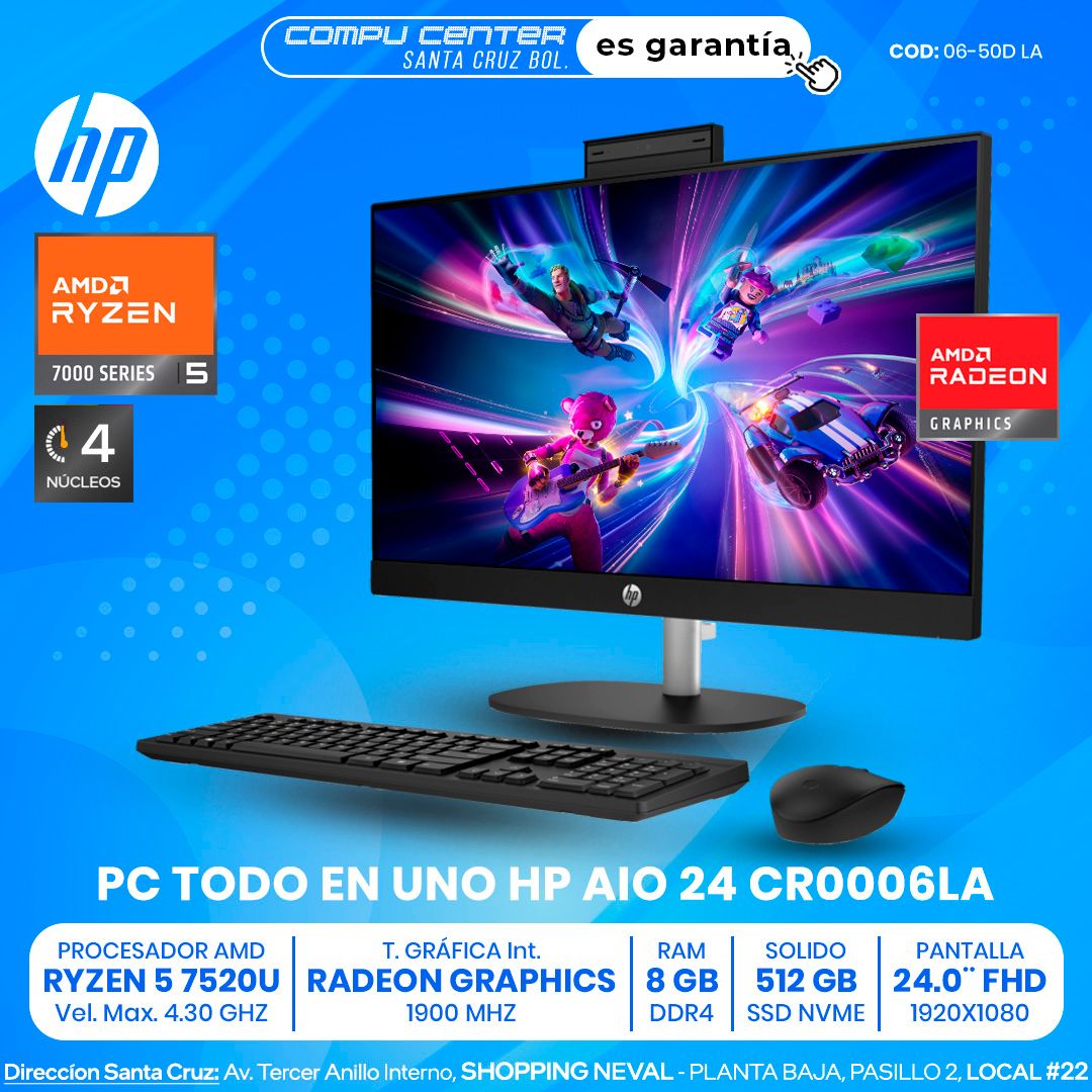 HP ALL IN ONE 24 CR0006LA RYZEN 5 SERIE 7000_0