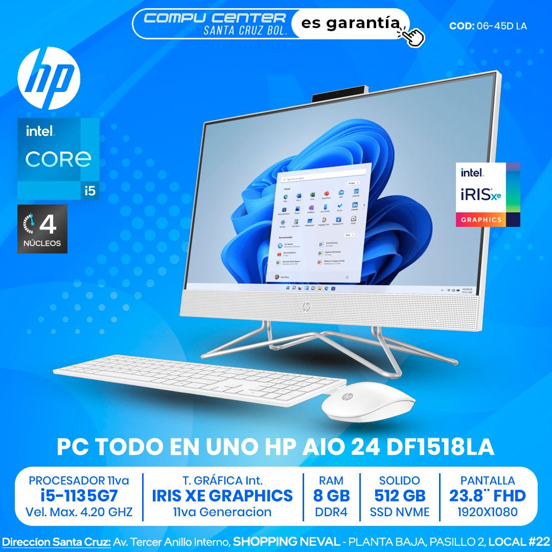HP ALL IN ONE 24 DF1518LA i5 11Va Generación_0