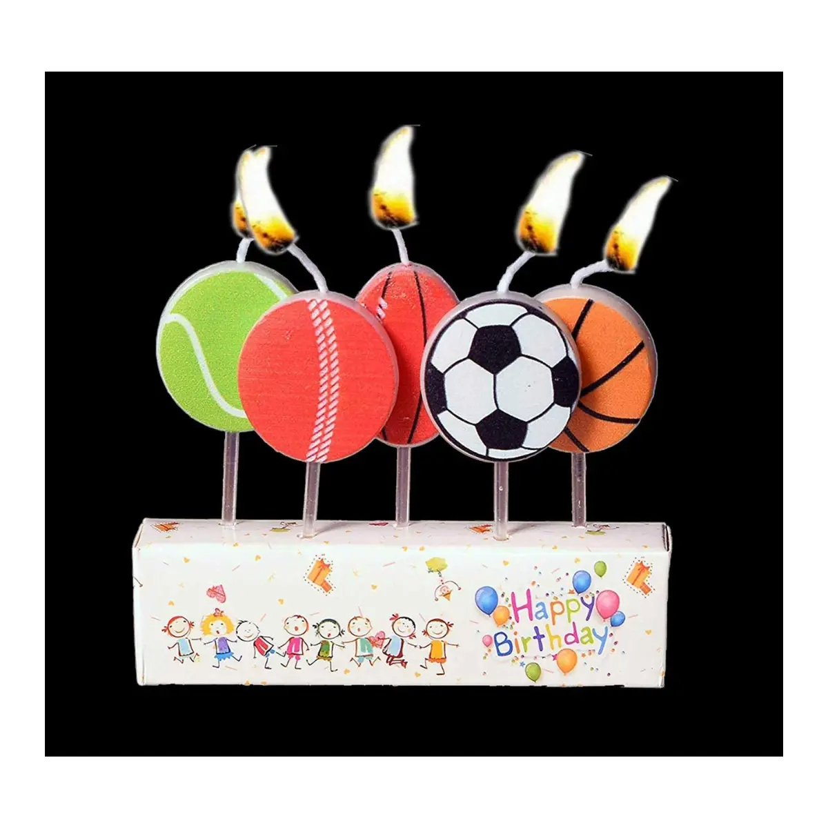 VELA DE CUMPLEAÑOS DISEÑOS VARIADOS SET DE 5_1