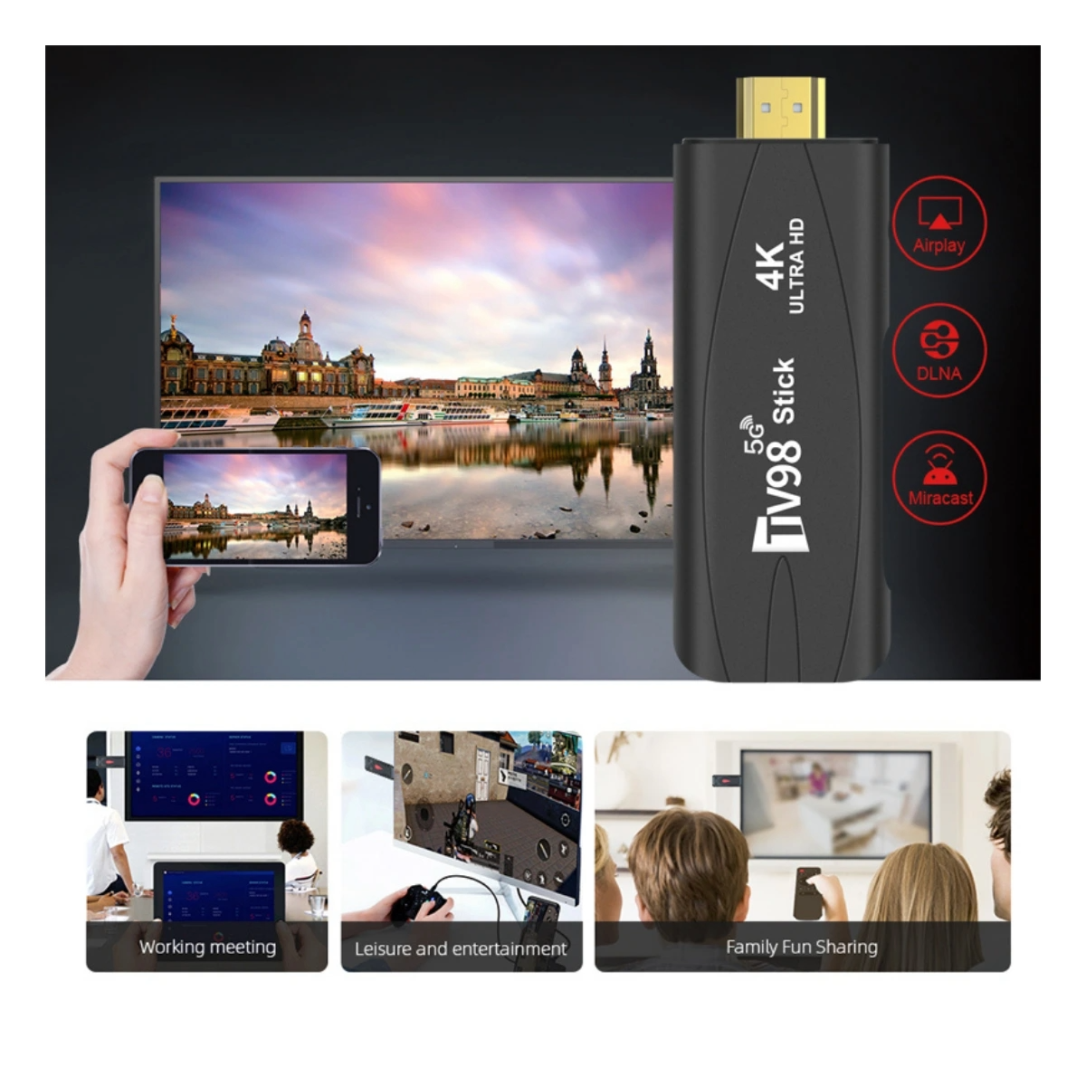 TV STICK ANDROID C/CTRL 4K Y 5G 2GB+16GB TV98_0