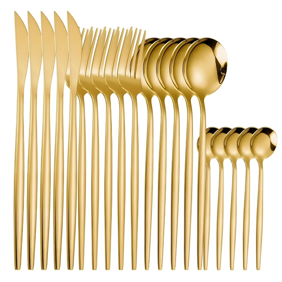 SET DE CUBIERTOS 24 PZAS TABLEWARE DORADOS_0