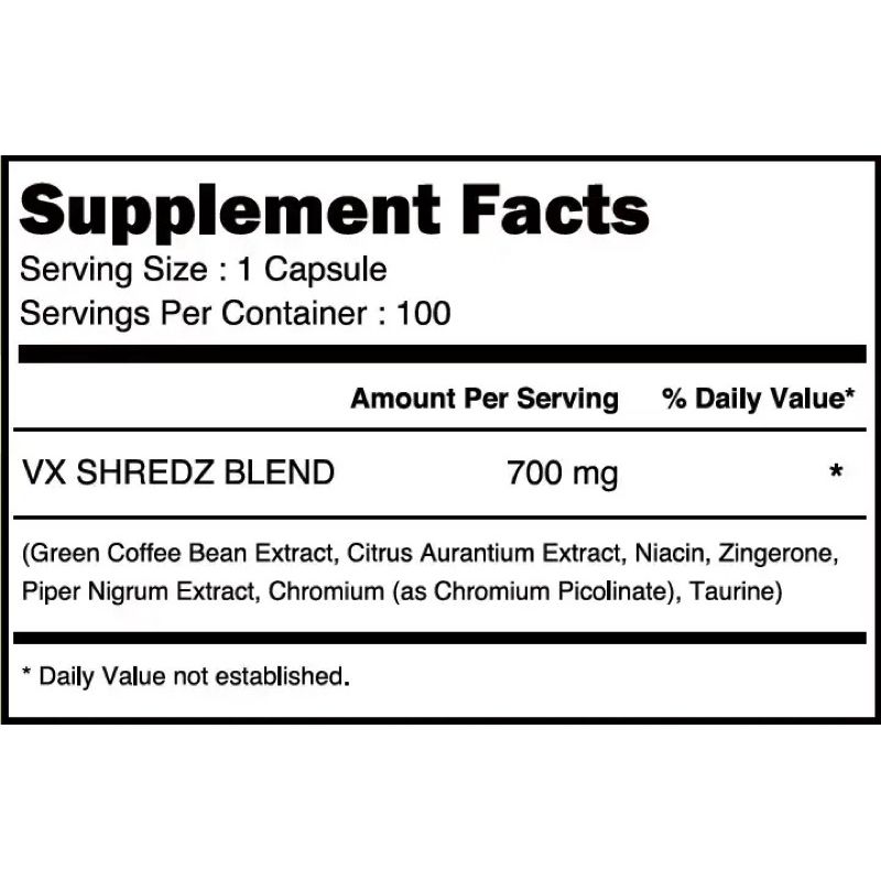 Vitaxtrong Shredz (100 capsules) | Energy Boost, Fat Burner [VX]_4