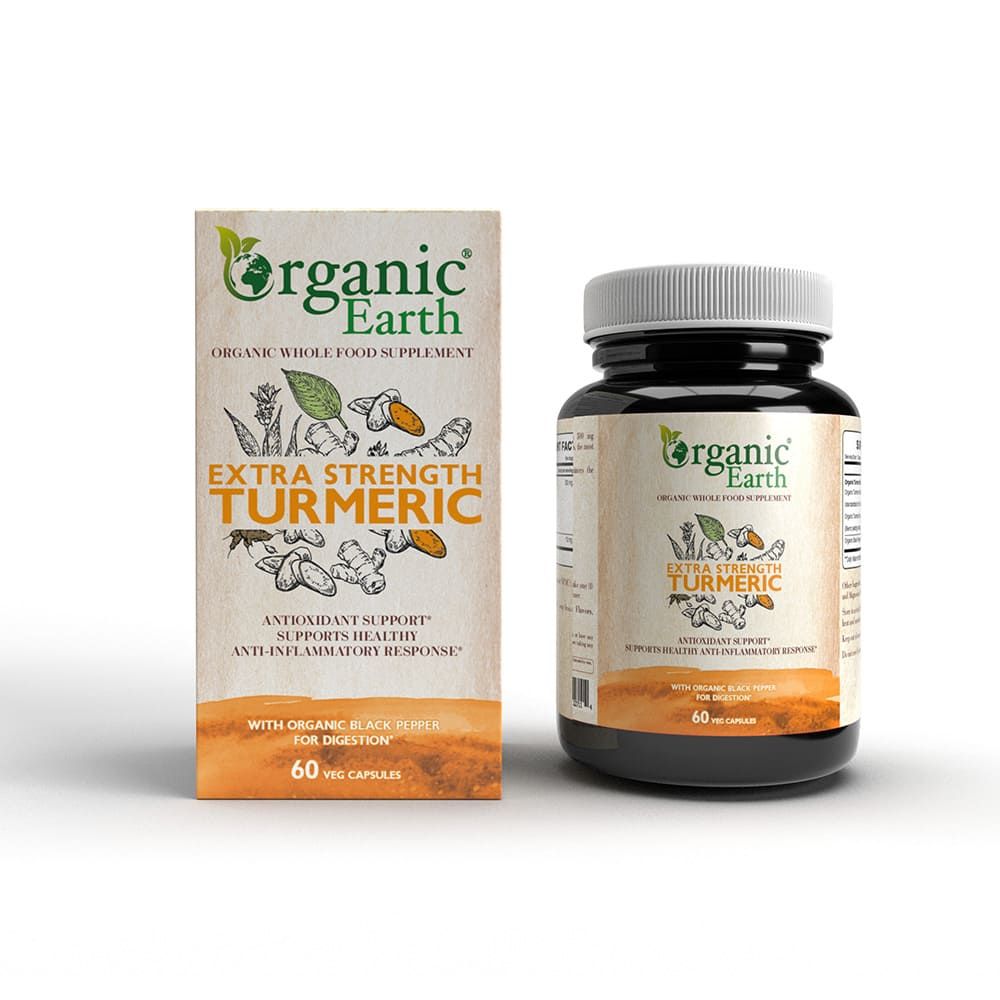 Organic Earth Extra Strength Turmeric 60 Capsules_0