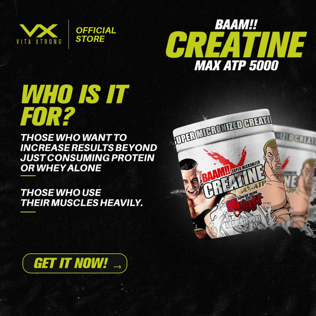 BAAM!! Creatine Monohydrate MAX ATP 500 300G (60 Servings) | Super Micronized Powder, Muscle Strenght & Recovery_2