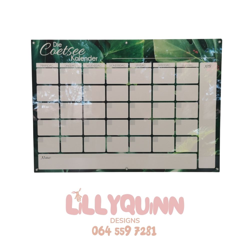 Wall mountable perspex planner_0