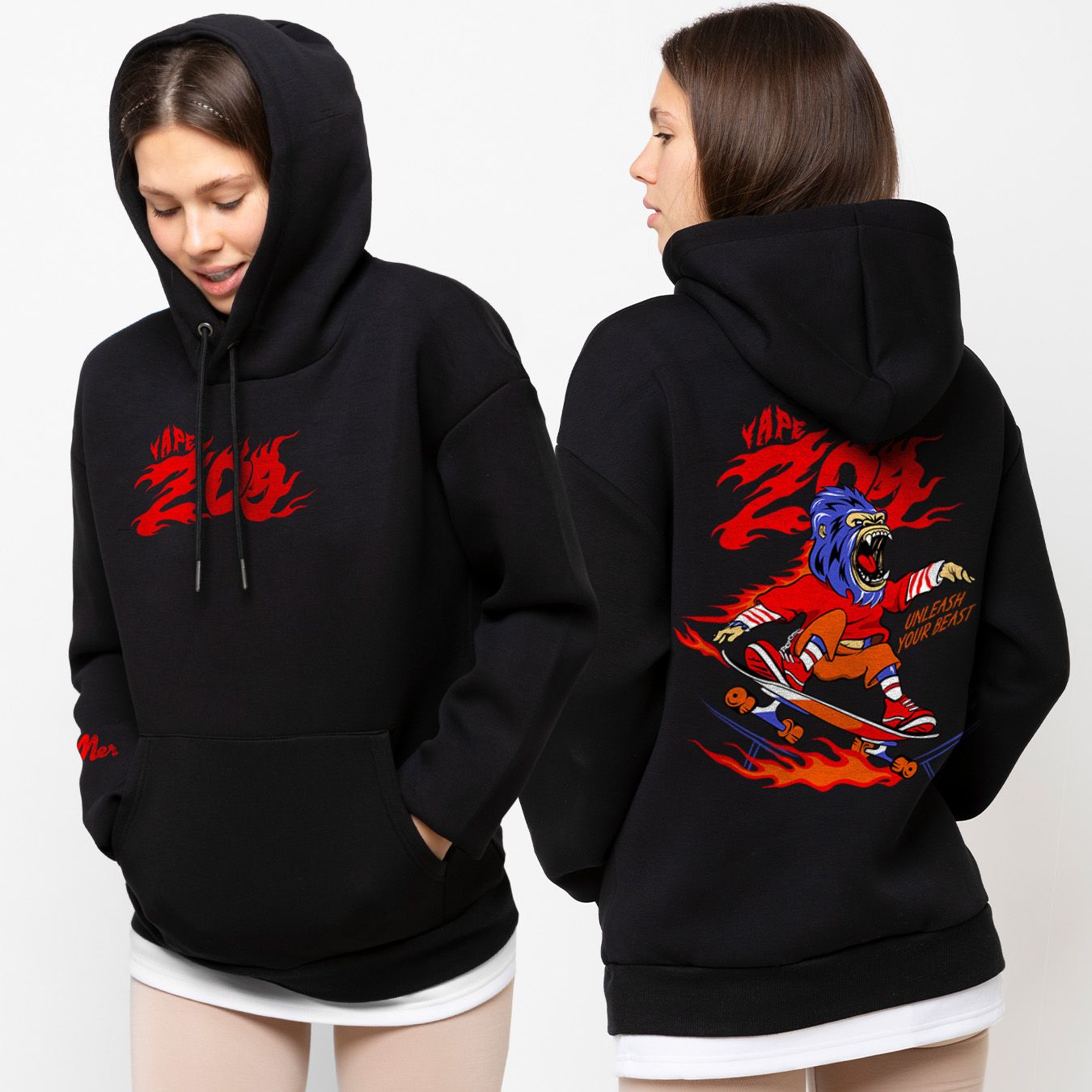 SKATE RED HOODIE_0