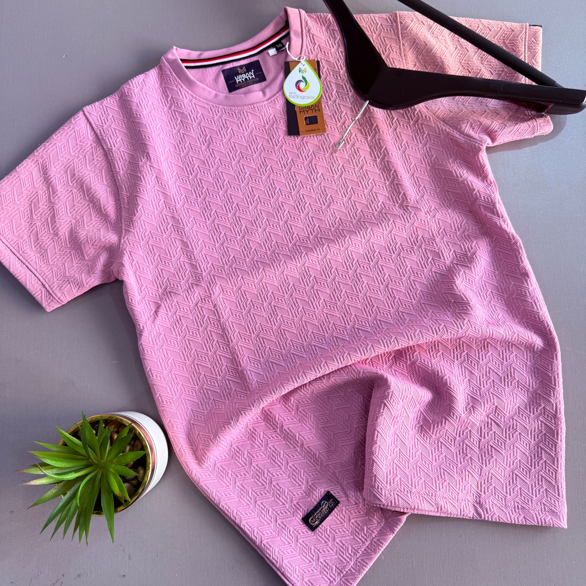 Urban Myth Plain Patterned- MILD PINK_0