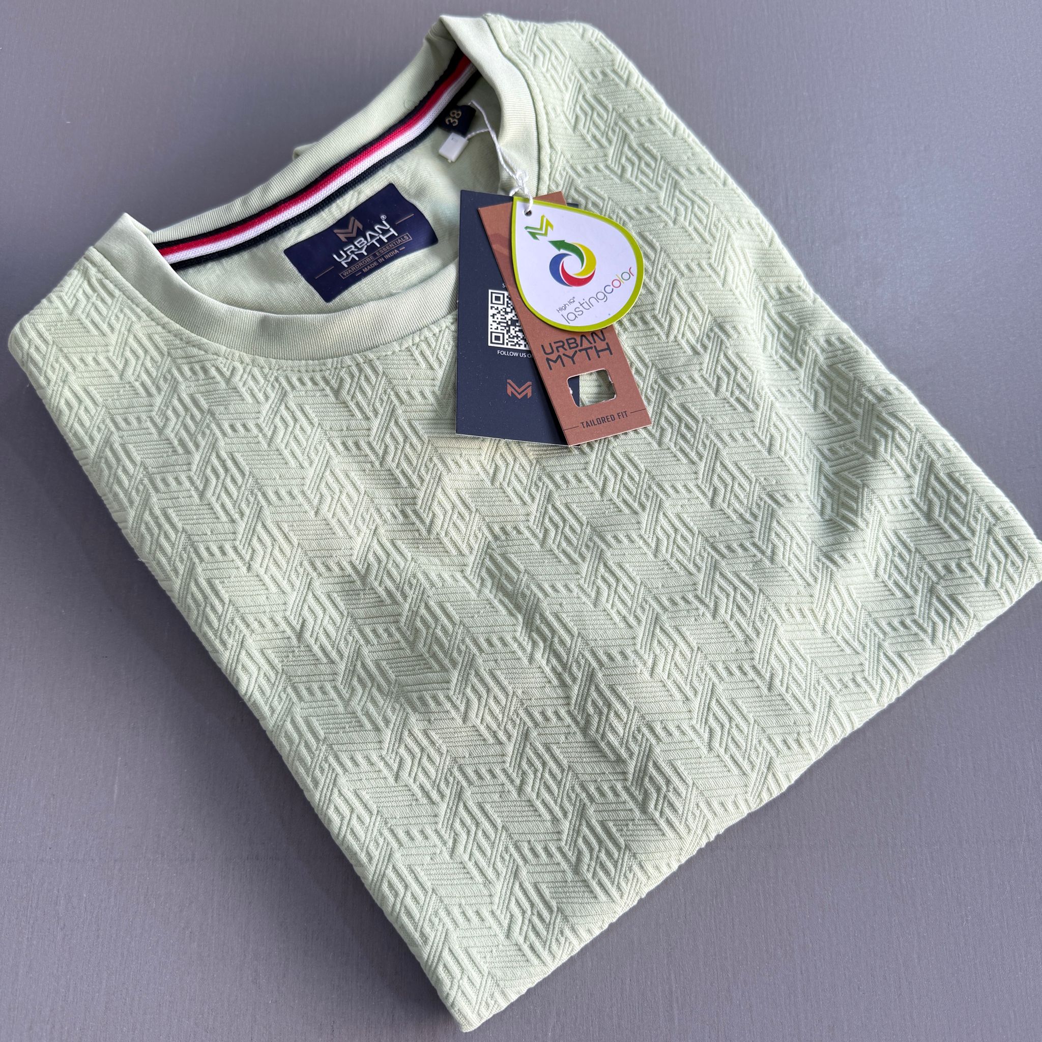 Urban Myth Plain Patterned-MINT GREEN_1